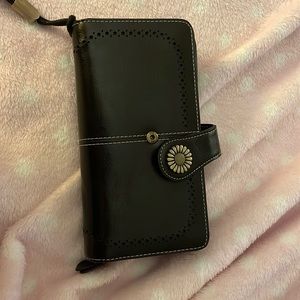 EUC black leather wallet